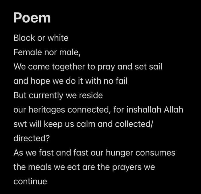 Poem – Ashilah